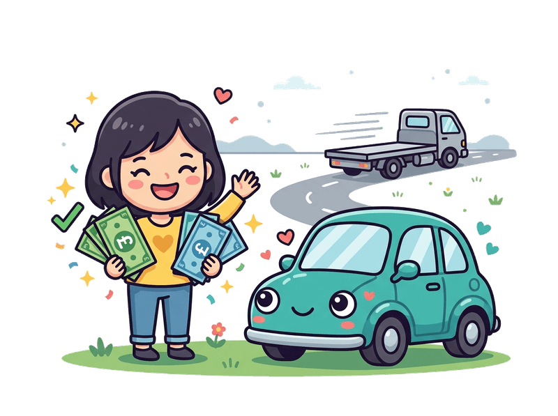 Step 4: Get Paid — Bank transfer on collection in Hayes & Keston. No waiting, no chasing. The money is yours before we drive away with your old car.